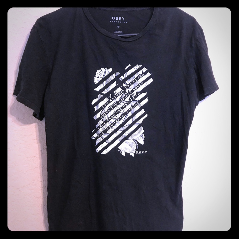 Obey Black and White T-shirt